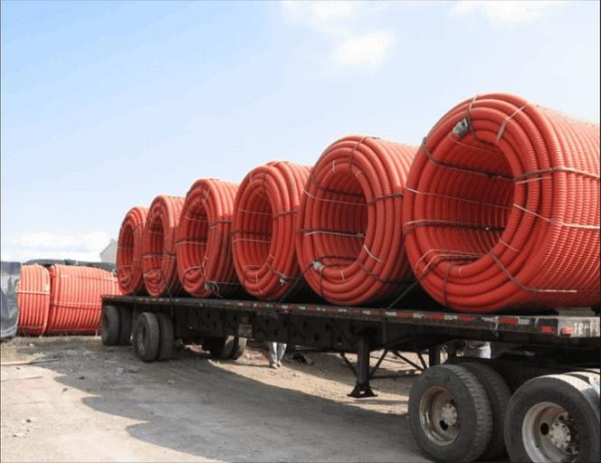 ВКТСо 10х7, НГ DN/OD 46 (не распространяющая горение) Труба кабельная высокопрочная спиральная гибкая ПНД, многоканальная фото 4