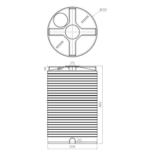 Емкость вертикальная 15000 л усиленная фото 2