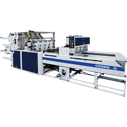 Восьмиручьевая высокоскоростная пакетоделательная машина SCB-800L8/SCB-1100-L8 для производства пакетов без печати типа «Донный шов, майка» с автоматическим вырубным прессом фото 1