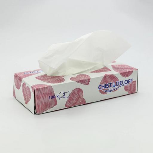 Салфетки косметические «Chistodeloff» в коробочке 100 листов ОПТ фото 1