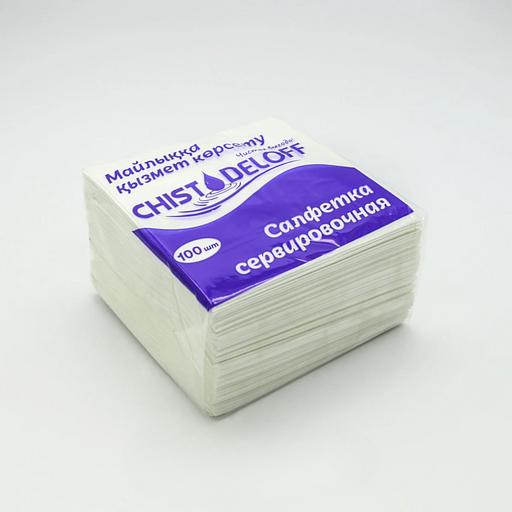Салфетки сервировочные «Chistodeloff» 33х33 см белые, 100 листов ОПТ фото 4