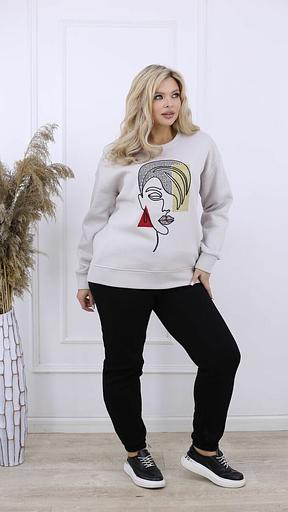 Кофта спортивная с принтом, женская, Опт фото 1