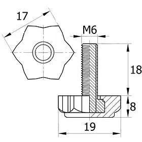 Опора регулируемая 19М6-18ЧН, опт фото 4