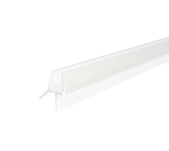 Дверной уплотнитель для душевых кабин c нижней уплотнительной закраиной и водоотводящей кромкой для 6 - 8 мм ОПТ фото 1