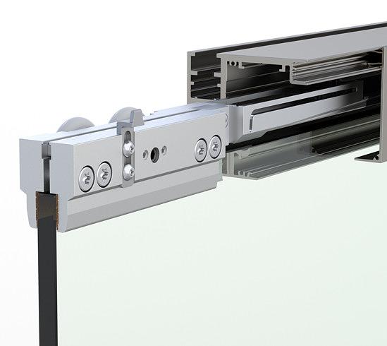 Bohle MasterTrack® FT 80 Набор монтаж к потолку с неподвижной створкой Вкл. демпфер для одностворчатой двери ОПТ фото 1