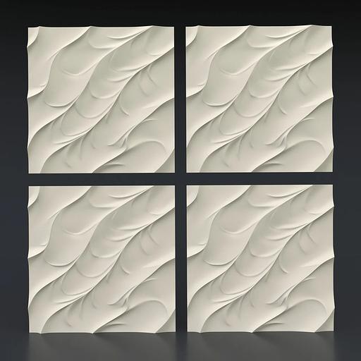 3D панель гипсовая «Волны каноэ» опт фото 3