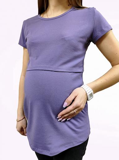 Футболка для беременных, сиреневый , Опт фото 1