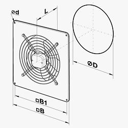 Осевой вентилятор серия Вентс ОВ 2Е 250 фото 2