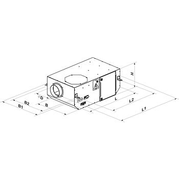 Вентилятор центробежный Вентс КСВ 150 G4 в звукоизолированном корпусе фото 5