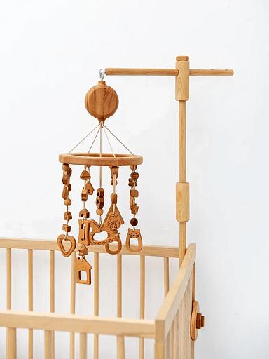 Мобиль музыкальный на кроватку для новорожденного из бука, Опт фото 1