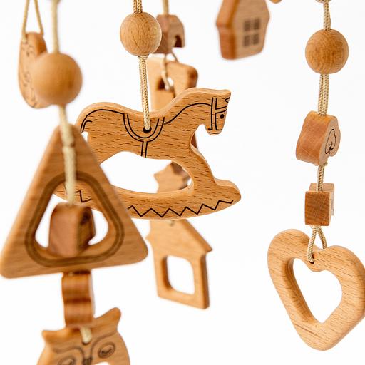 Мобиль на кроватку для новорожденного из бука, Опт фото 7