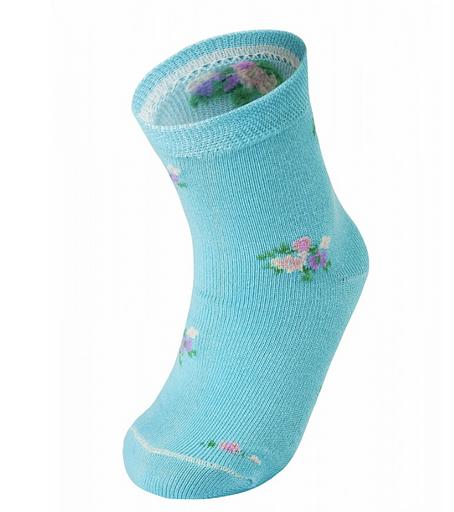 Носки гладкие с букетиком цветов, Опт фото 2