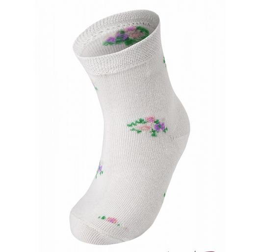 Носки гладкие с букетиком цветов, Опт фото 3