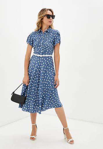 Платье-рубашка синее Elit by Ter-Hakobyan опт фото 1