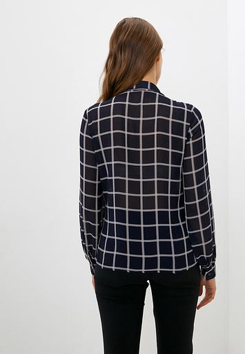 Блуза синяя в клетку Elit by Ter-Hakobyan опт фото 3