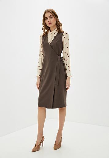 Платье с запахом коричневое Elit by Ter-Hakobyan опт фото 2