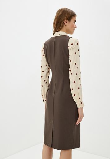 Платье с запахом коричневое Elit by Ter-Hakobyan опт фото 3