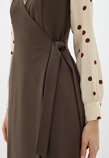 Платье с запахом коричневое Elit by Ter-Hakobyan опт фото 4