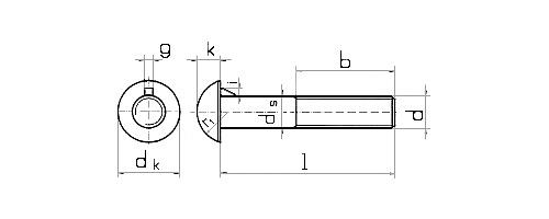 DIN 607 Болт мебельный с полукруглой головкой и усом фото 2