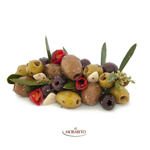Микс из итальянских оливок без косточки Morabito 300 г ОПТ фото 1