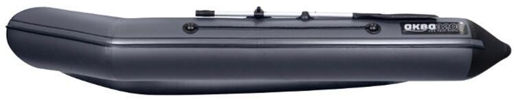 Лодка Аква 3200 слань книжка, киль, 3200*1420*400 мм., цвет: графит-черный фото 5