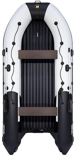 Лодка Ривьера 4300 килевое надувное дно, 4300*2000*520, цвет: серый-черный фото 1