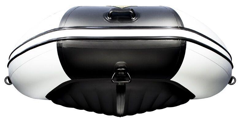 Лодка Ривьера 4300 килевое надувное дно, 4300*2000*520, цвет: серый-черный фото 5