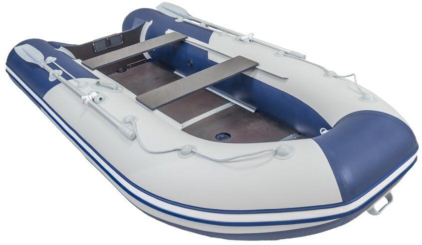 Лодка Ривьера 3400 СК Компакт, 3400*1600*460 мм., цвет: серый-синий фото 2