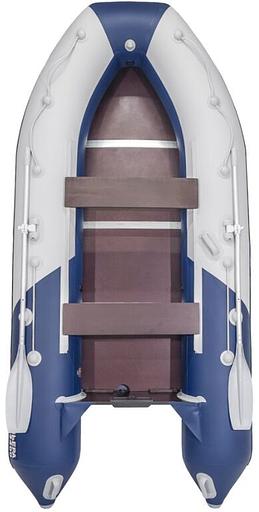 Лодка Ривьера 3400 СК Компакт, 3400*1600*460 мм., цвет: серый-синий фото 3