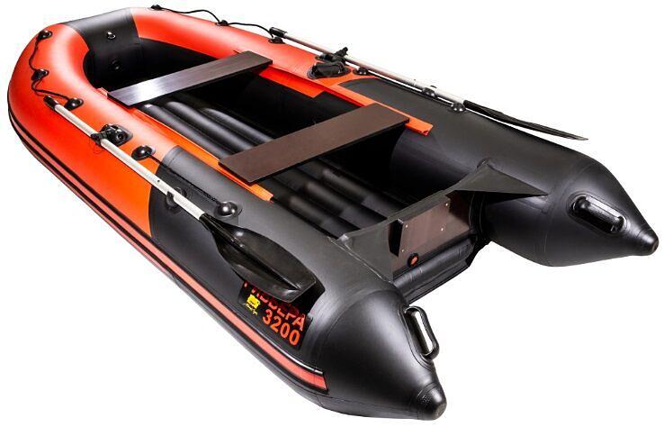 Лодка Ривьера Компакт 3200 НДНД, 3200*1500*420 мм., цвет: красный-черный фото 4