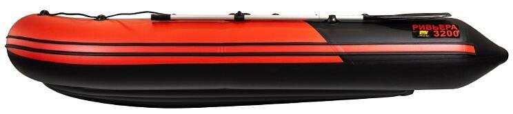 Лодка Ривьера Компакт 3200 НДНД, 3200*1500*420 мм., цвет: красный-черный фото 7