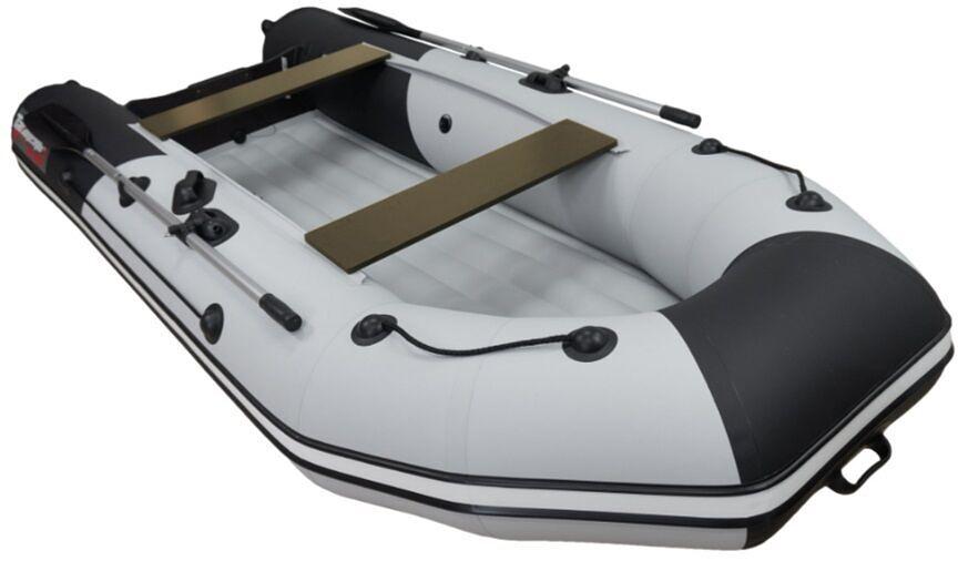 Лодка Таймень NX 3200 НДНД, 3200*1500*420 мм., цвет: серый-черный фото 1