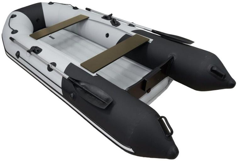 Лодка Таймень NX 3200 НДНД, 3200*1500*420 мм., цвет: серый-черный фото 2