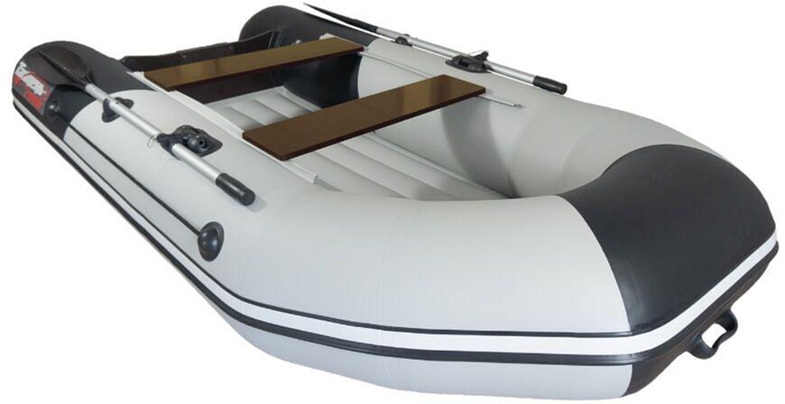 Лодка Таймень NX 2800 НДНД, 2800*1420*400 мм., цвет: серый-черный фото 3