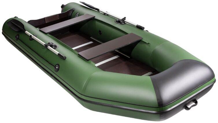 Лодка Аква 3200 СК, киль, 3200*1420*400 мм., цвет: зеленый-черный фото 3