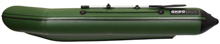 Лодка Аква 3200 СК, киль, 3200*1420*400 мм., цвет: зеленый-черный фото 5