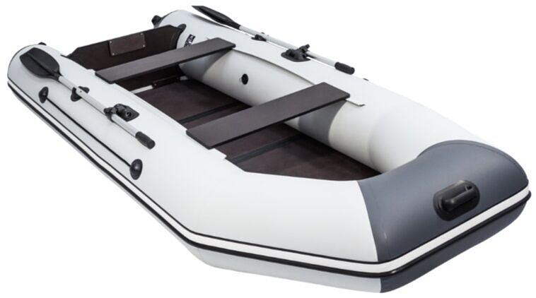 Лодка Аква 3200 слань книжка, киль, 3200*1420*400 мм., цвет: серый-графит фото 2