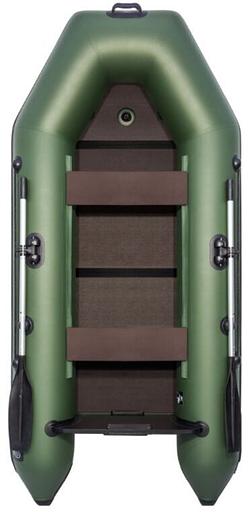Лодка Аква 2800 слань книжка, киль, 2800*1320*360 мм., цвет: зеленый фото 1