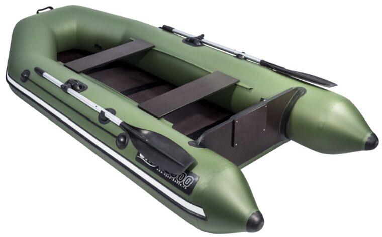 Лодка Аква 2800 слань книжка, киль, 2800*1320*360 мм., цвет: зеленый фото 4