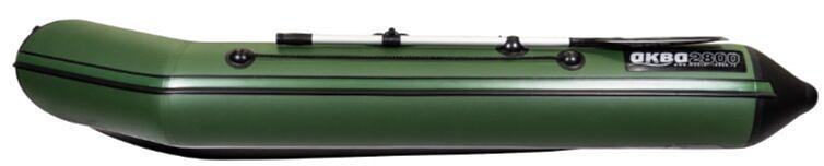 Лодка Аква 2800 слань книжка, киль, 2800*1320*360 мм., цвет: зеленый-черный фото 5