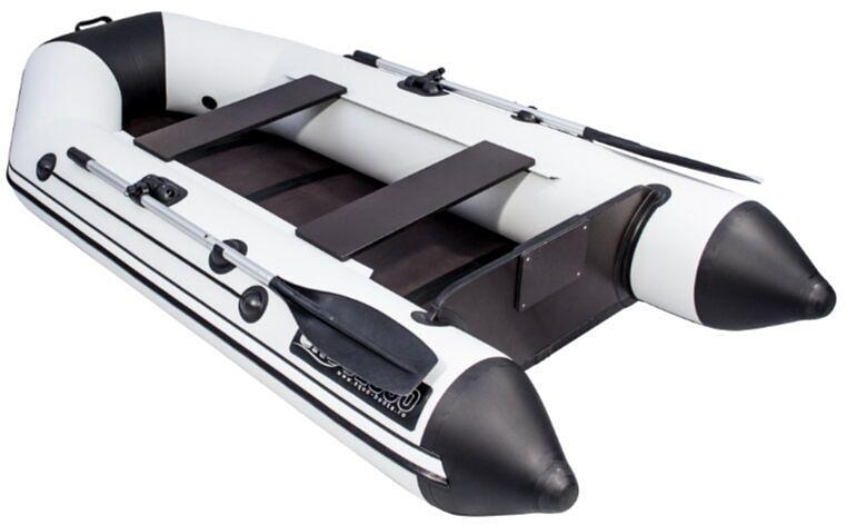 Лодка Аква 2800 слань книжка, киль, 2800*1320*360 мм., цвет: серый-черный фото 1