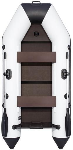 Лодка Аква 2800 слань книжка, киль, 2800*1320*360 мм., цвет: серый-черный фото 3