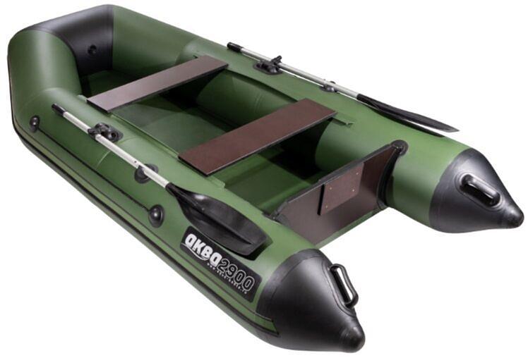 Лодка Аква 2900, 2900*1420*400 мм., цвет: зеленый-черный фото 1