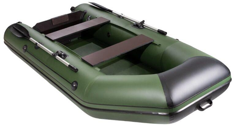 Лодка Аква 2900, 2900*1420*400 мм., цвет: зеленый-черный фото 2