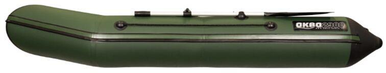 Лодка Аква 2900, 2900*1420*400 мм., цвет: зеленый-черный фото 7