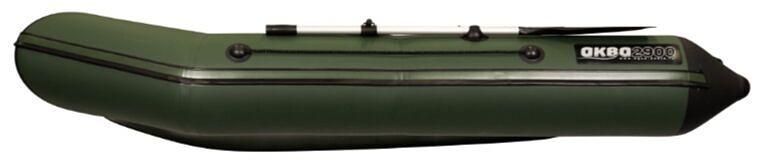 Лодка Аква 2900 слань книжка, киль, 2900*1420*400 мм., цвет: зеленый-черный фото 5