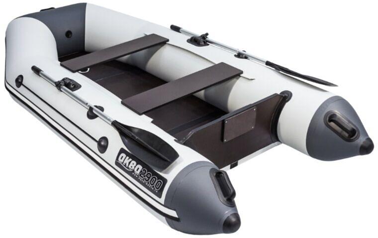 Лодка Аква 2900 слань книжка, киль, 2900*1420*400 мм., цвет: серый-графит фото 1