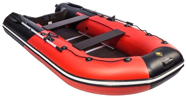 Лодка Ривьера 3400 СК Компакт, 3400*1600*460 мм., цвет: красный-черный фото 2