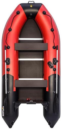 Лодка Ривьера 3400 СК Компакт, 3400*1600*460 мм., цвет: красный-черный фото 3
