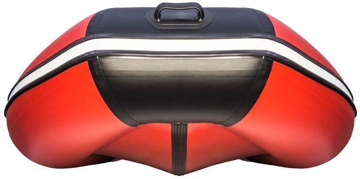 Лодка Ривьера 3400 СК Компакт, 3400*1600*460 мм., цвет: красный-черный фото 5